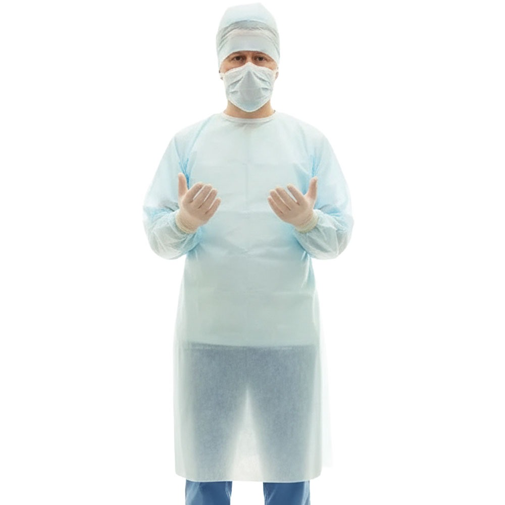 Blouse de protection médicale - bleue (l'unité)